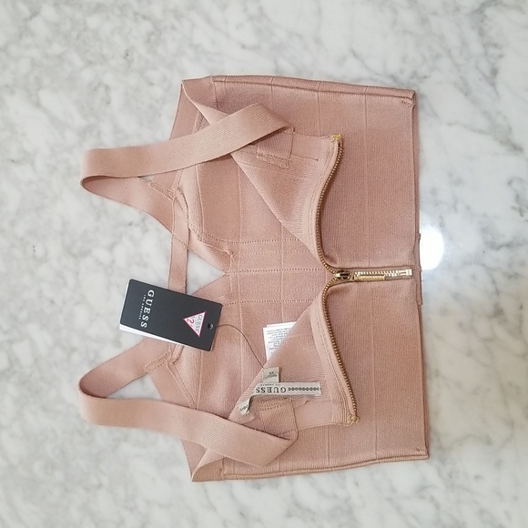 NWT Guess Crop top "Mirage cutout ottoman top" Size XS - Picture 3 of 7